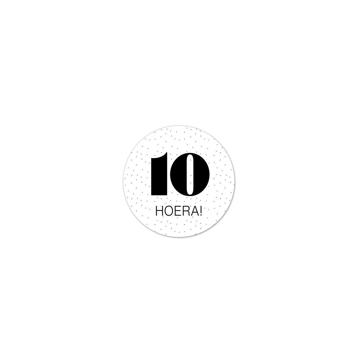 sticker 10 hoera