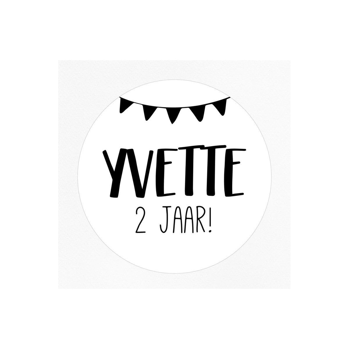 stickervel gepersonaliseerde vlaggetjes