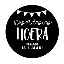 stickervel gepersonaliseerde vlaggetjes hieperdepiep