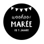stickervel gepersonaliseerde vlaggetjes woohoo