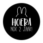 stickervel gepersonaliseerde konijntje