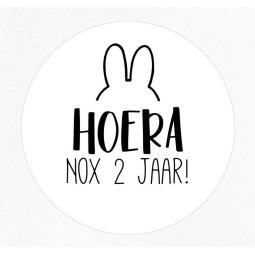 stickervel gepersonaliseerde konijntje