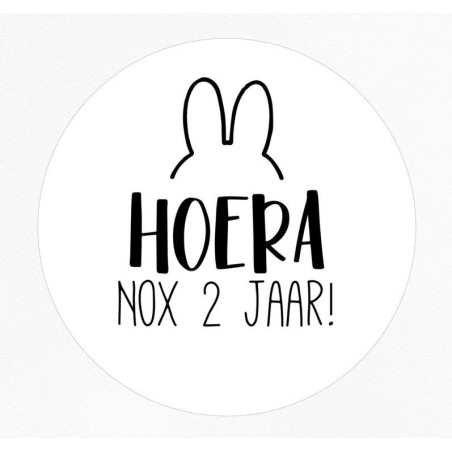 stickervel gepersonaliseerde konijntje