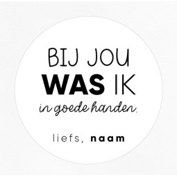 gepersonaliseerde stickervel goede handen