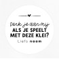 gepersonaliseerde stickervel klei