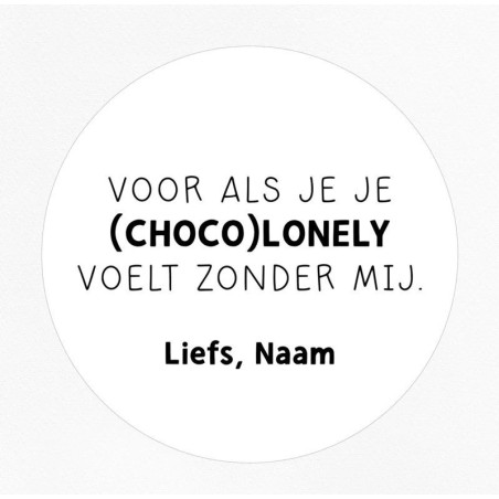 gepersonaliseerde stickervel chocolony