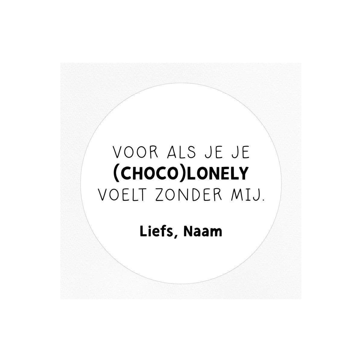 gepersonaliseerde stickervel chocolony