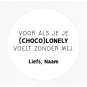 gepersonaliseerde stickervel chocolony