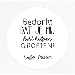 gepersonaliseerde stickervel helpen groeien