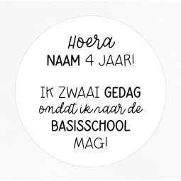 gepersonaliseerde stickervel zwaai gedag leeftijd