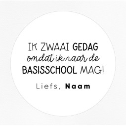 gepersonaliseerde stickervel zwaai gedag