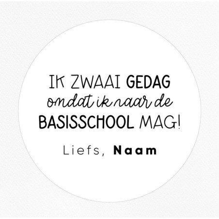 gepersonaliseerde stickervel zwaai gedag