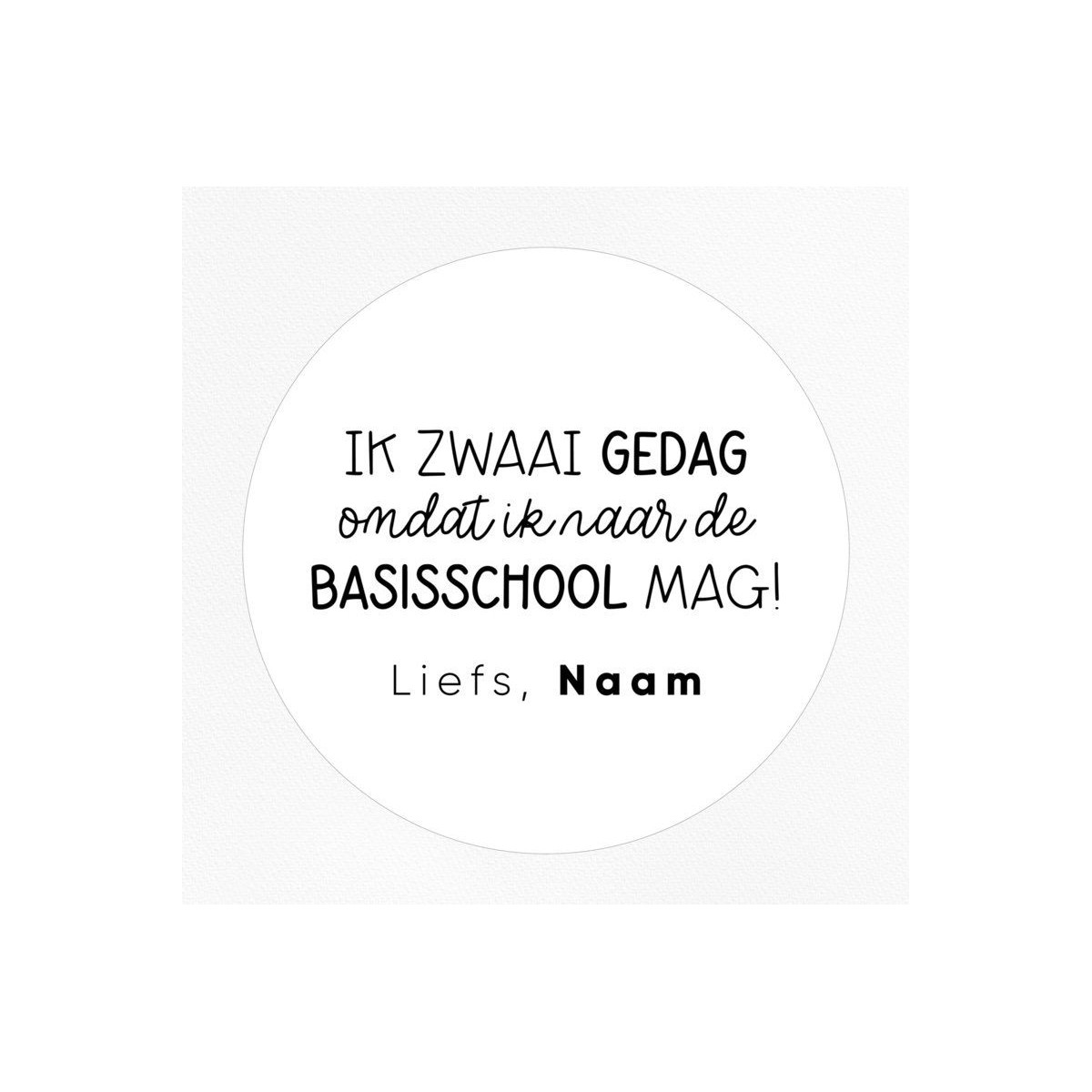 gepersonaliseerde stickervel zwaai gedag