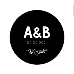 gepersonaliseerde stickervel trouwsticker
