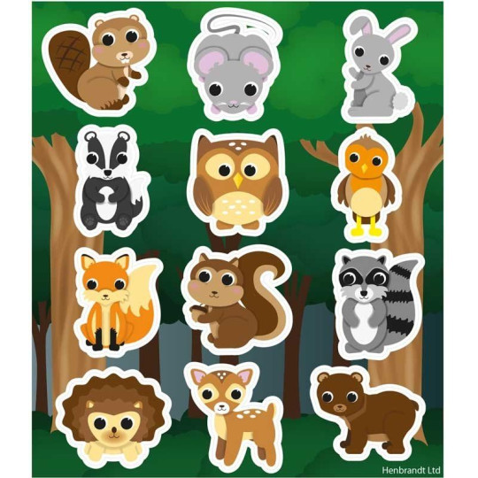 stickervel bosdieren
