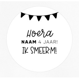 gepersonaliseerde stickervel smeer