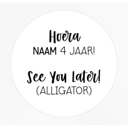 gepersonaliseerde stickervel see you later (alligator)
