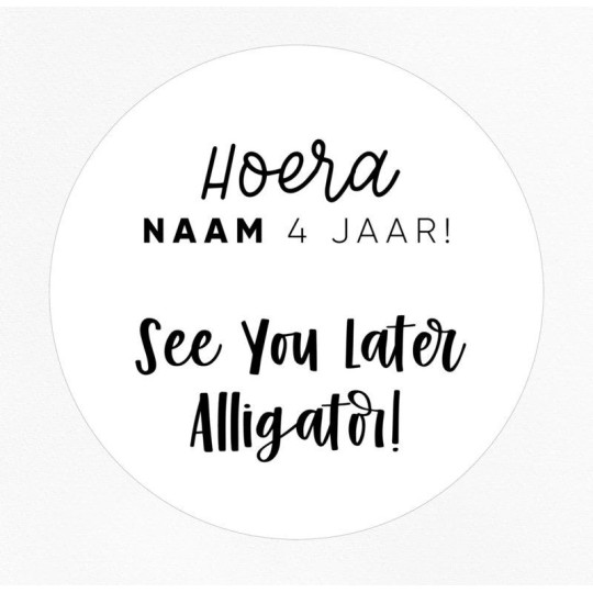 gepersonaliseerde stickers see you later alligator