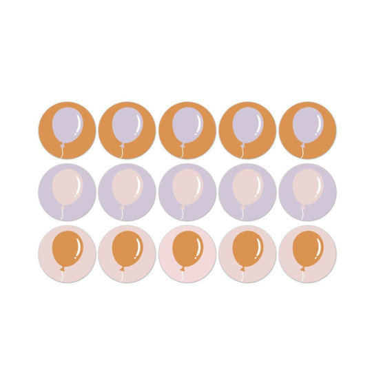 stickermix ballonnen roze