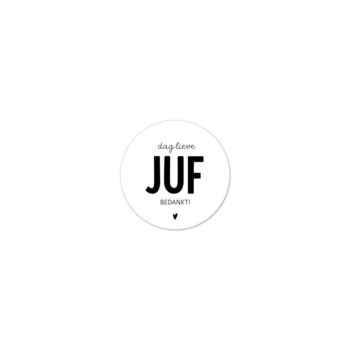 sticker dag lieve juf bedankt