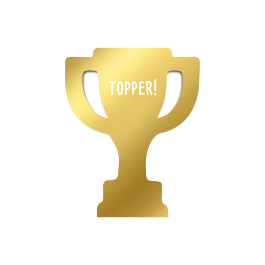 kadolabel beker topper