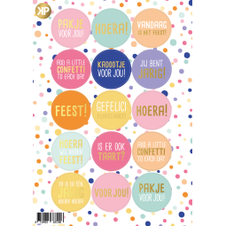 stickervel confetti feest