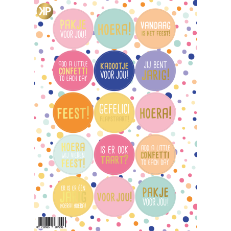 stickervel confetti feest