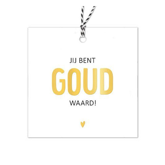 kadolabel goud waard goudfolie