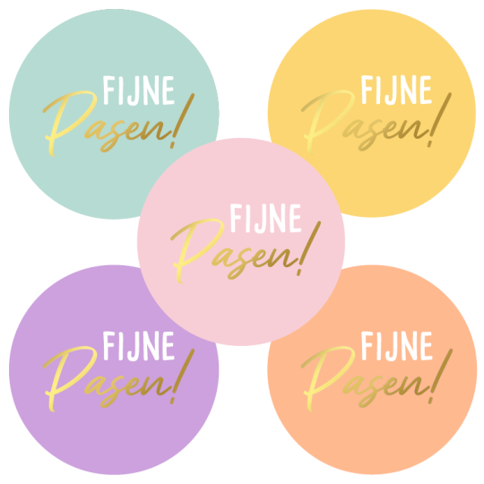 stickermix fijne pasen frisse kleuren