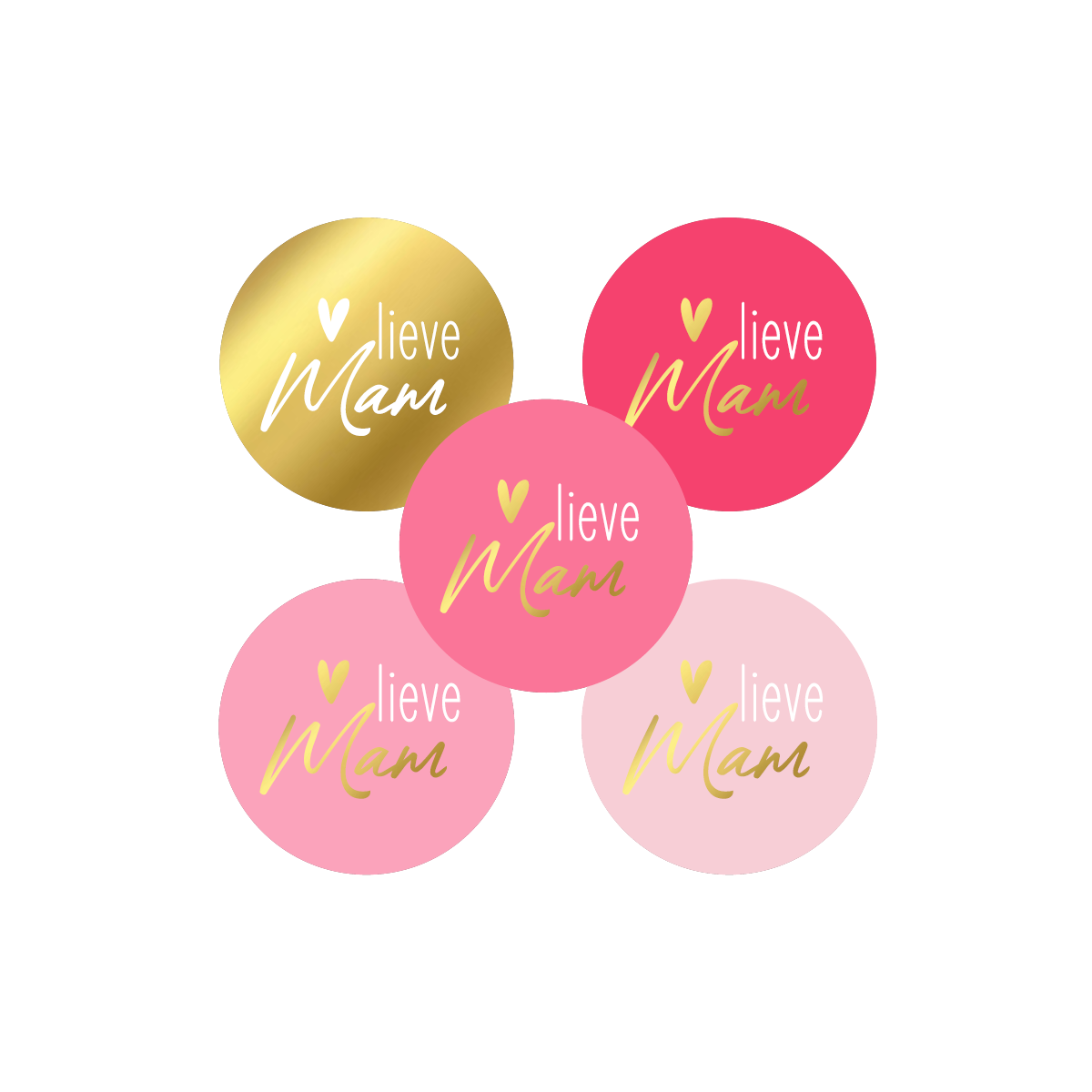 stickermix lieve mama roze