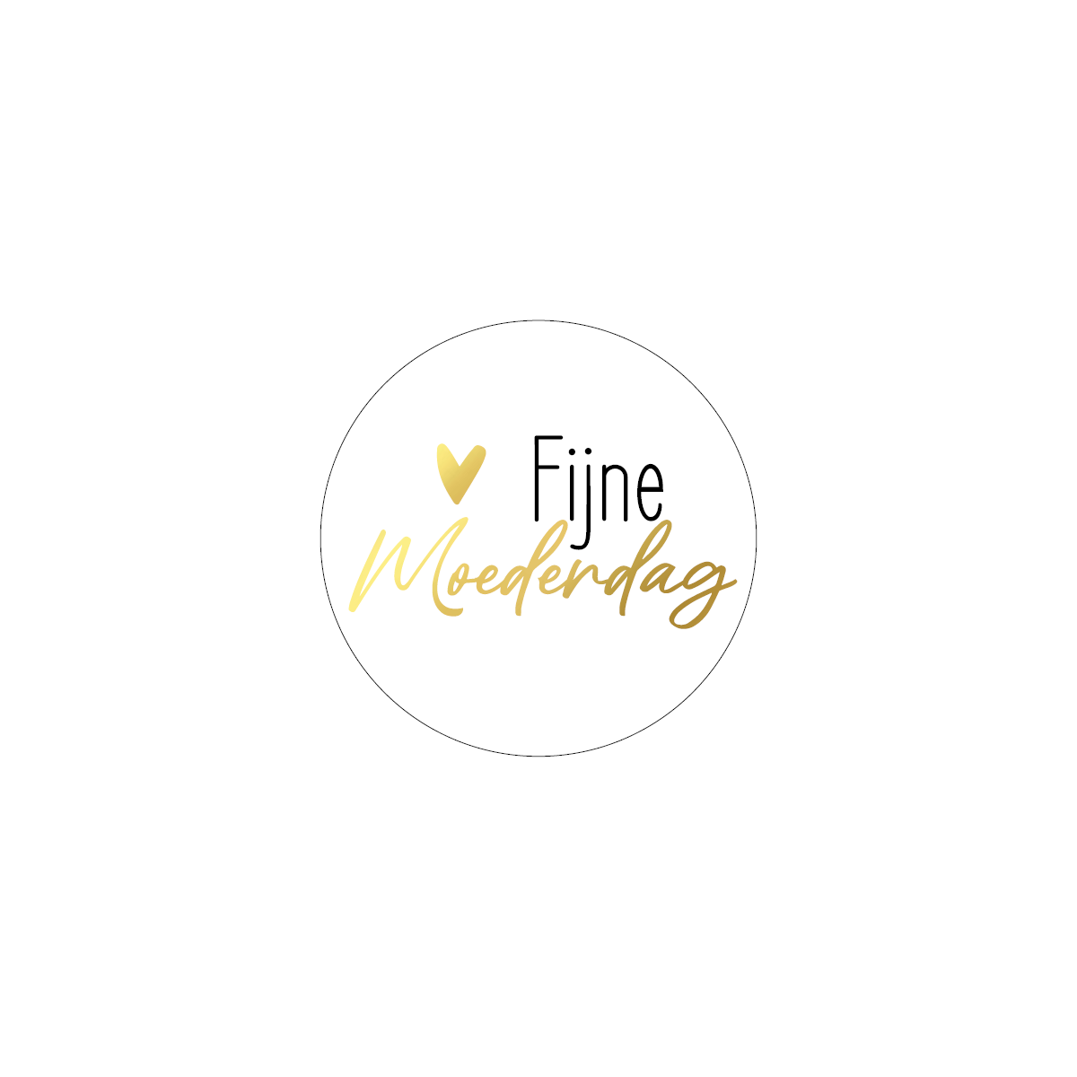 stickers fijne moederdag goud
