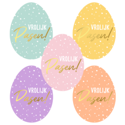Sticker ei vrolijk pasen