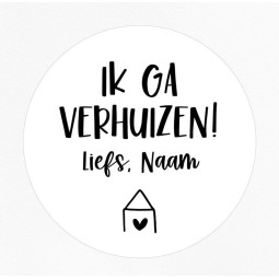 gepersonaliseerde stickers ik ga verhuizen