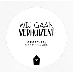 gepersonaliseerde stickers wij gaan verhuizen