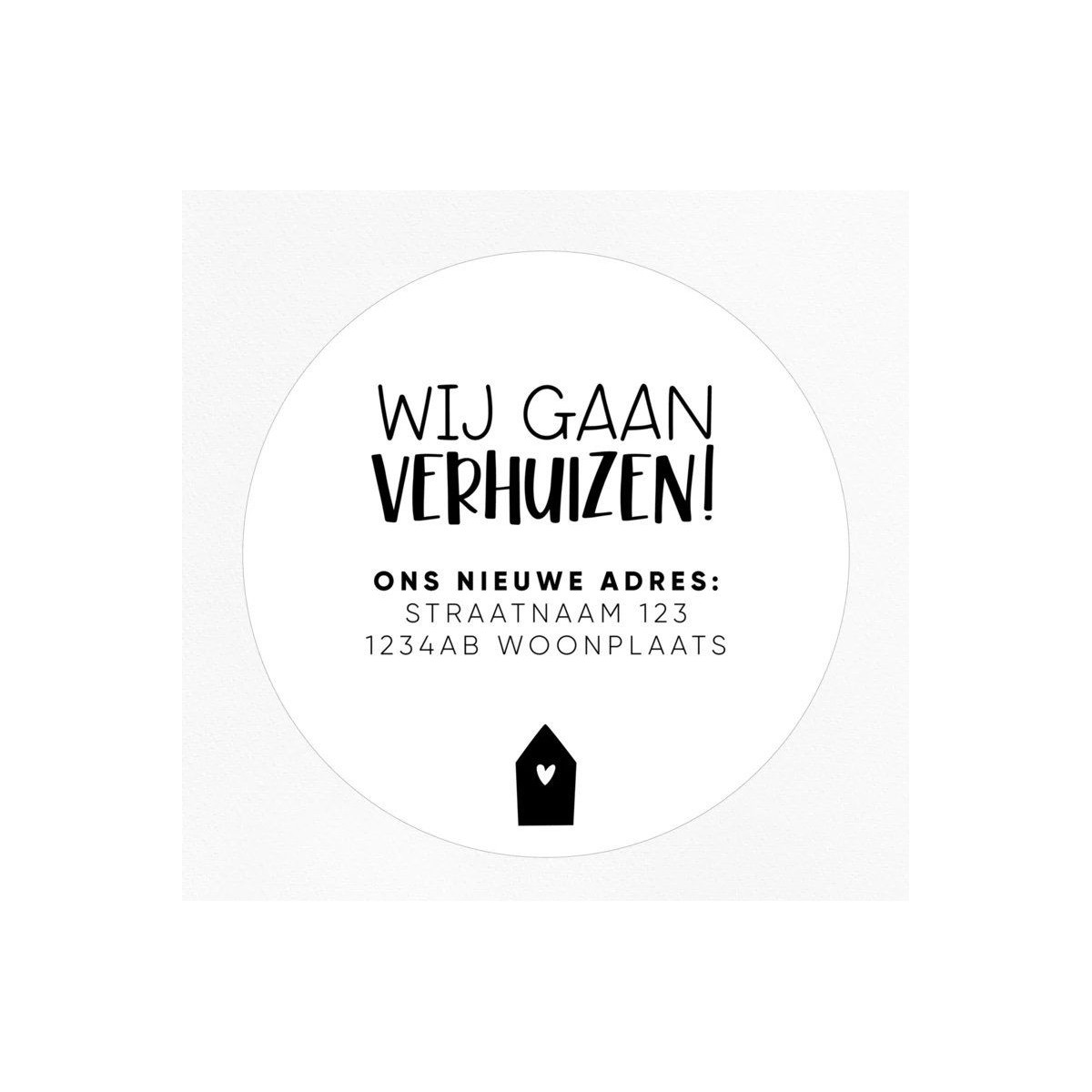 gepersonaliseerde stickers wij gaan verhuizen adres