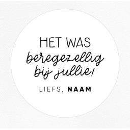 gepersonaliseerde stickervel beregezellig jullie