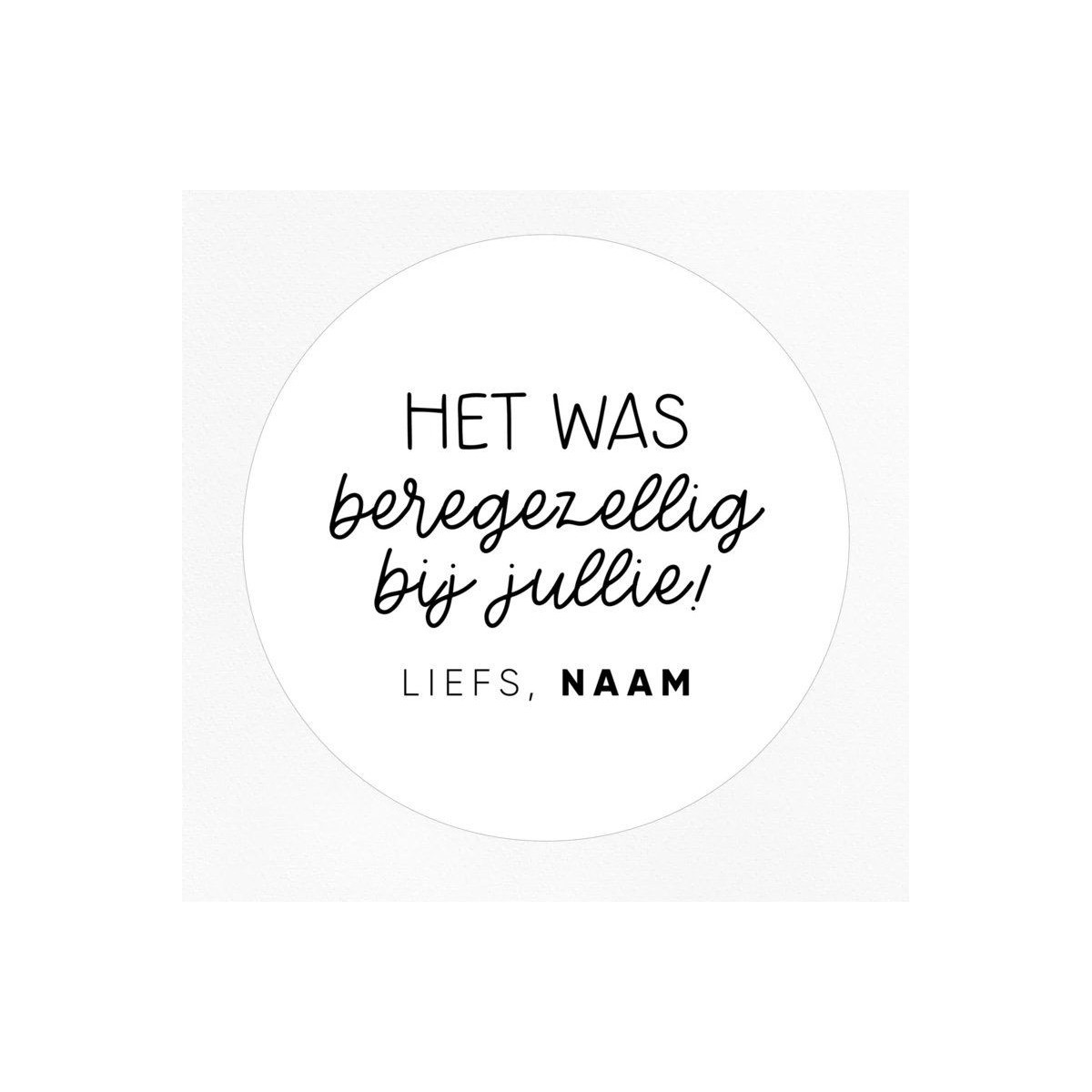 gepersonaliseerde stickervel beregezellig jullie