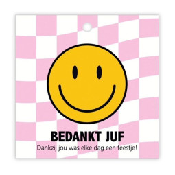 Kadolabel dubbel juf feestje