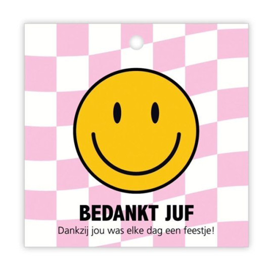 Kadolabel dubbel juf feestje