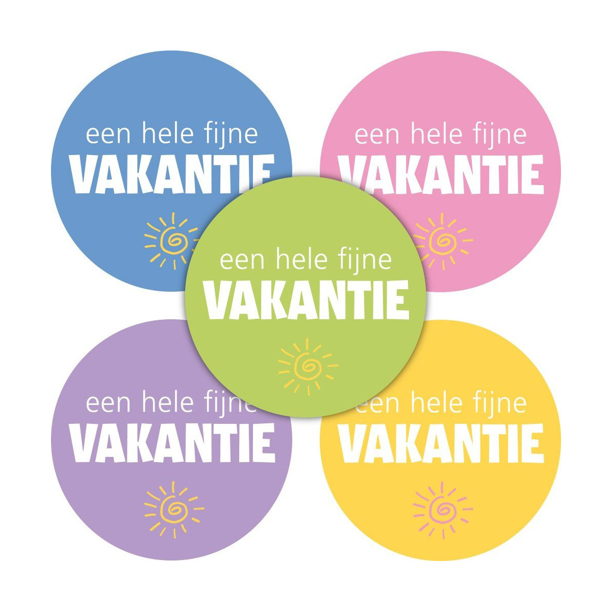 stickermix vakantie assorti zonnetje