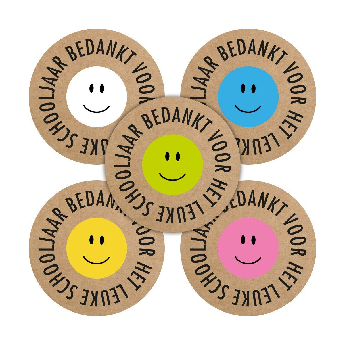 stickermix schooljaar assorti smiley
