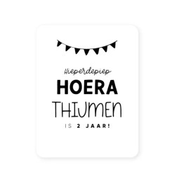 gepersonaliseerde stickers hieperdepiep wit