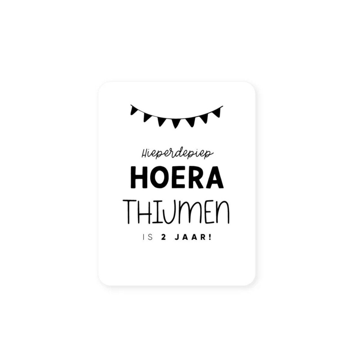 gepersonaliseerde stickers hieperdepiep wit