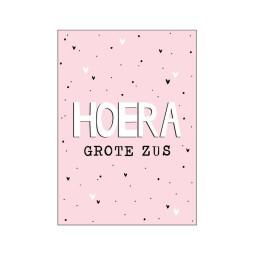kaart hoera grote zus