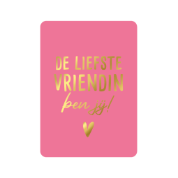 kaart roze liefste vriendin