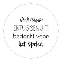 stickers knijp spelen wit zwart