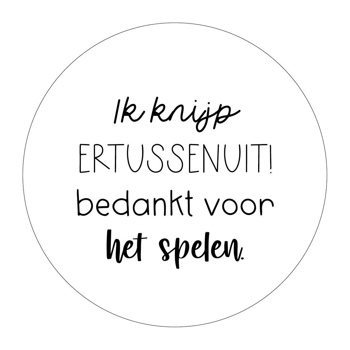 stickers knijp spelen wit zwart