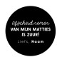 gepersonaliseerde stickervel matties zuur