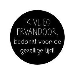 stickers vlieg er vandoor