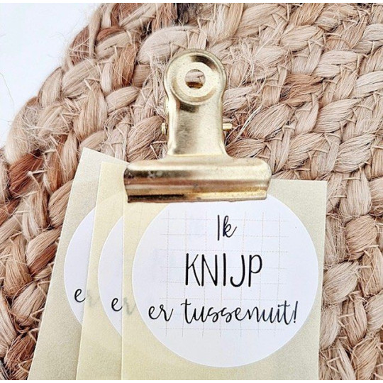 sticker knijp er tussenuit ruitje